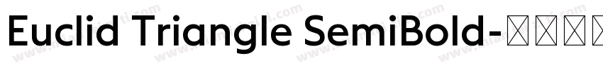 Euclid Triangle SemiBold字体转换